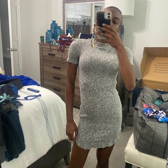 Clothes Envy | Size Small | Heather Grey Mini Dress - Picture 2 of 2
